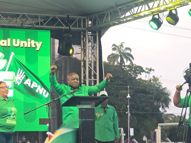 APNU loads up oil money promises at election campaign launch
