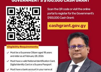 GY$100,000 cash grant online portal goes live – finance minister