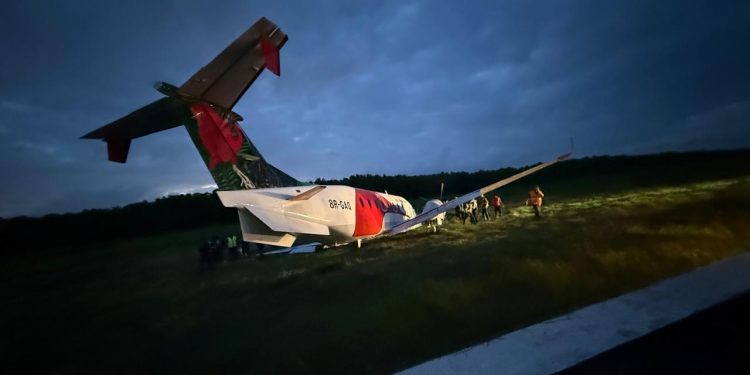 Trans Guyana plane badly damaged after hitting ‘watrash’ rodent at Ogle