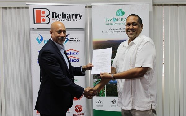 Iwokrama, Beharry Holdings sign multi-year agreement to support conservation