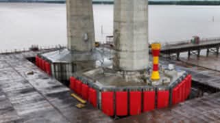 Collision protection installed at new Demerara River bridge