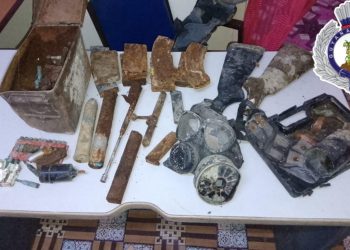 Rusty ammo, firearm parts, teargas cannister found in Lusignan