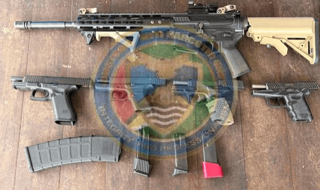 Guns, ganja seized