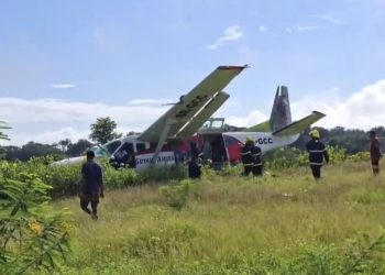 Trans Guyana Airways plane runs off interior airstrip