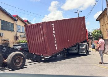 Drivers of fallen shipping container trailers being charged – traffic chief