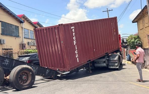 Drivers of fallen shipping container trailers being charged- Traffic Chief